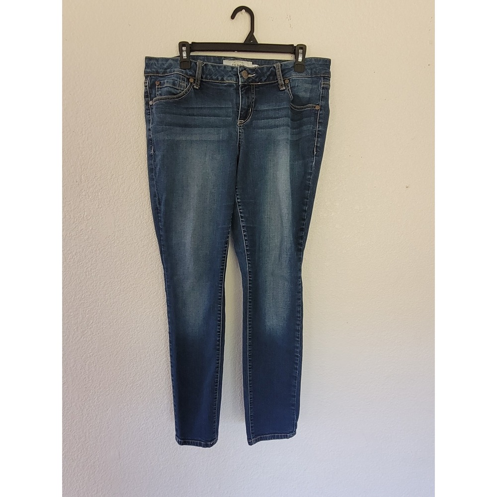 Torrid Skinny Jeans Womens 12 Dark Wash Denim Mid Rise‎ Slim Fit 5-Pocket #P